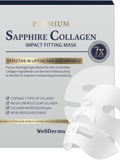 Wellderma膠原蛋白凝膠面膜 Premium Sapphire Collagen Impact Fitting Mask