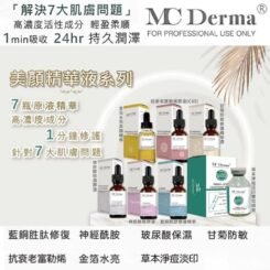 紐西蘭Mc Derma 甘菊防敏修護/神經醯胺/玻尿酸保濕/抗衰老富勒烯/24K金箔水亮緊緻/藍銅胜肽修護原液30ml