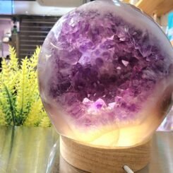 烏拉圭紫水晶洞 圓形拋光｜放鬆療癒水晶擺設
