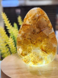 蜜糖色黃晶龍蛋·