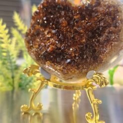 深黃焦糖色黃金水晶心心💛🧡🤎招財升運