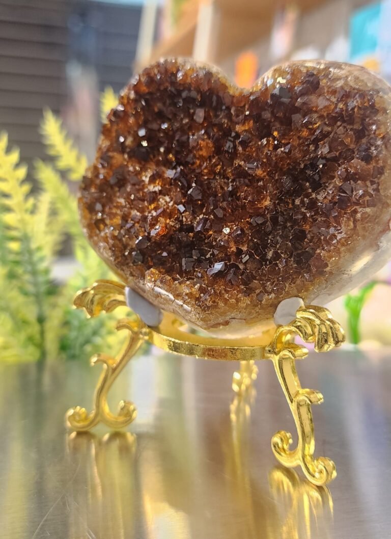 深黃焦糖色黃金水晶心心💛🧡🤎招財升運