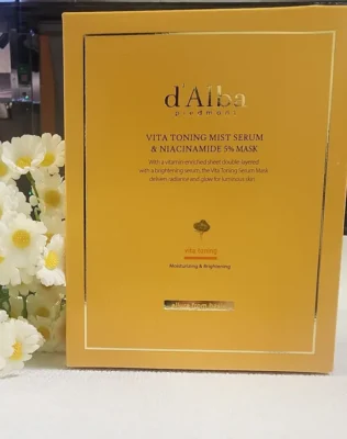 d’Alba Vita Toning Mist Serum & Niacinamide 5% Mask