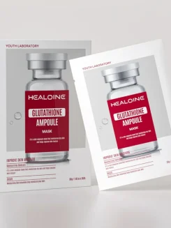 HEALOING GLUTATHIONE AMPOULE MASK 谷胱甘肽精華提亮面膜10片